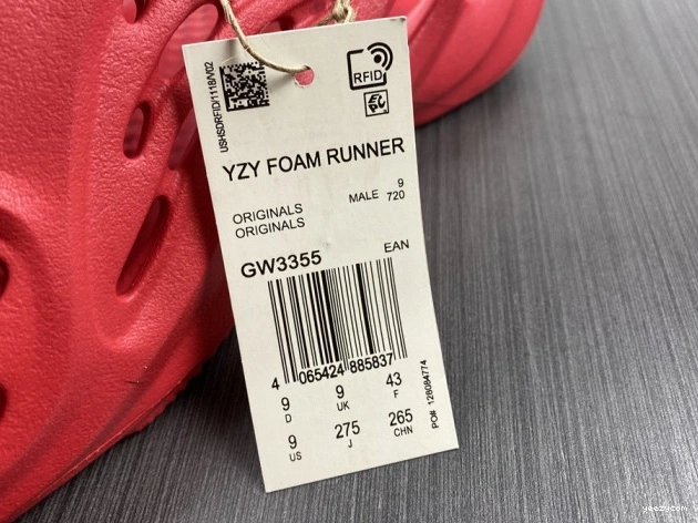 Yeezy CW3355 Adidas Foam Red 0707